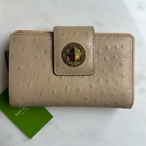 Kate Spade Ostrich Style Leather Megan Oliver Street Wallet